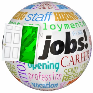 Jobs Career Door Open New World Work Opportunities